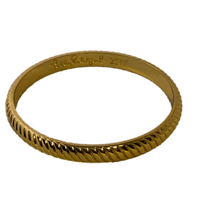 Lilly Pulitzer 2015 Gold Rope Textured Bangle Bracelet EUC